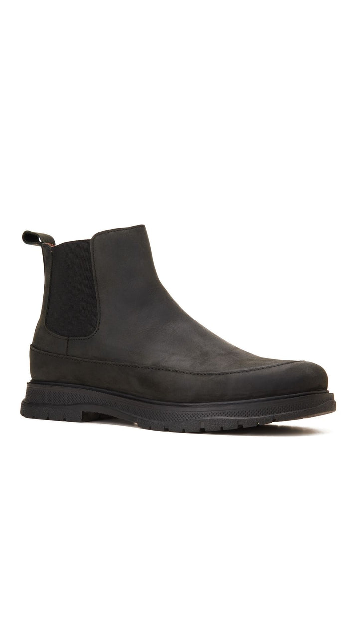Dual Genuine Leather Chelsea Boots | Black