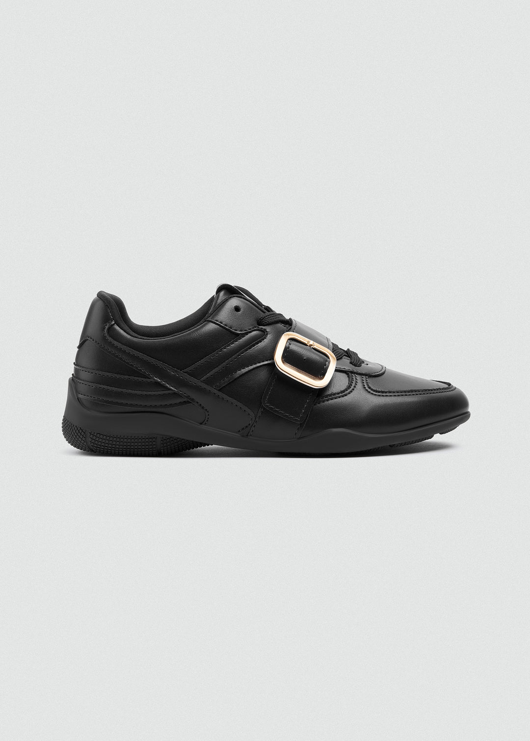 Sneakers Gold Buckle Strap - Black