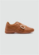 Sneakers Gold Buckle Strap - Camel