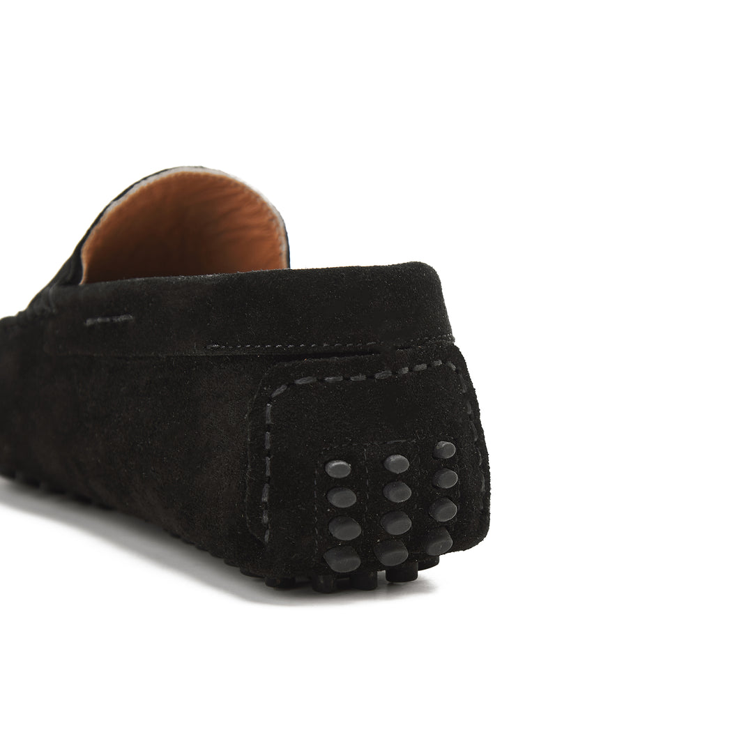 Black | Suede calf leather rubber sole