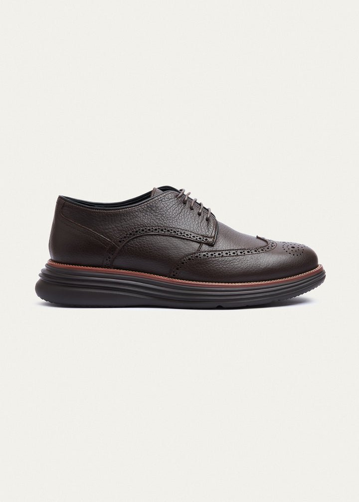 Wingtip Brogue Derby - Textured Brown