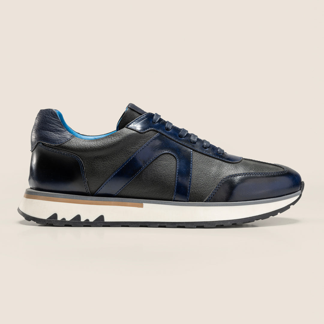 Achilles Beast | Duo Genuine Leather Ultimate Durable Sneakers - Blue X Black