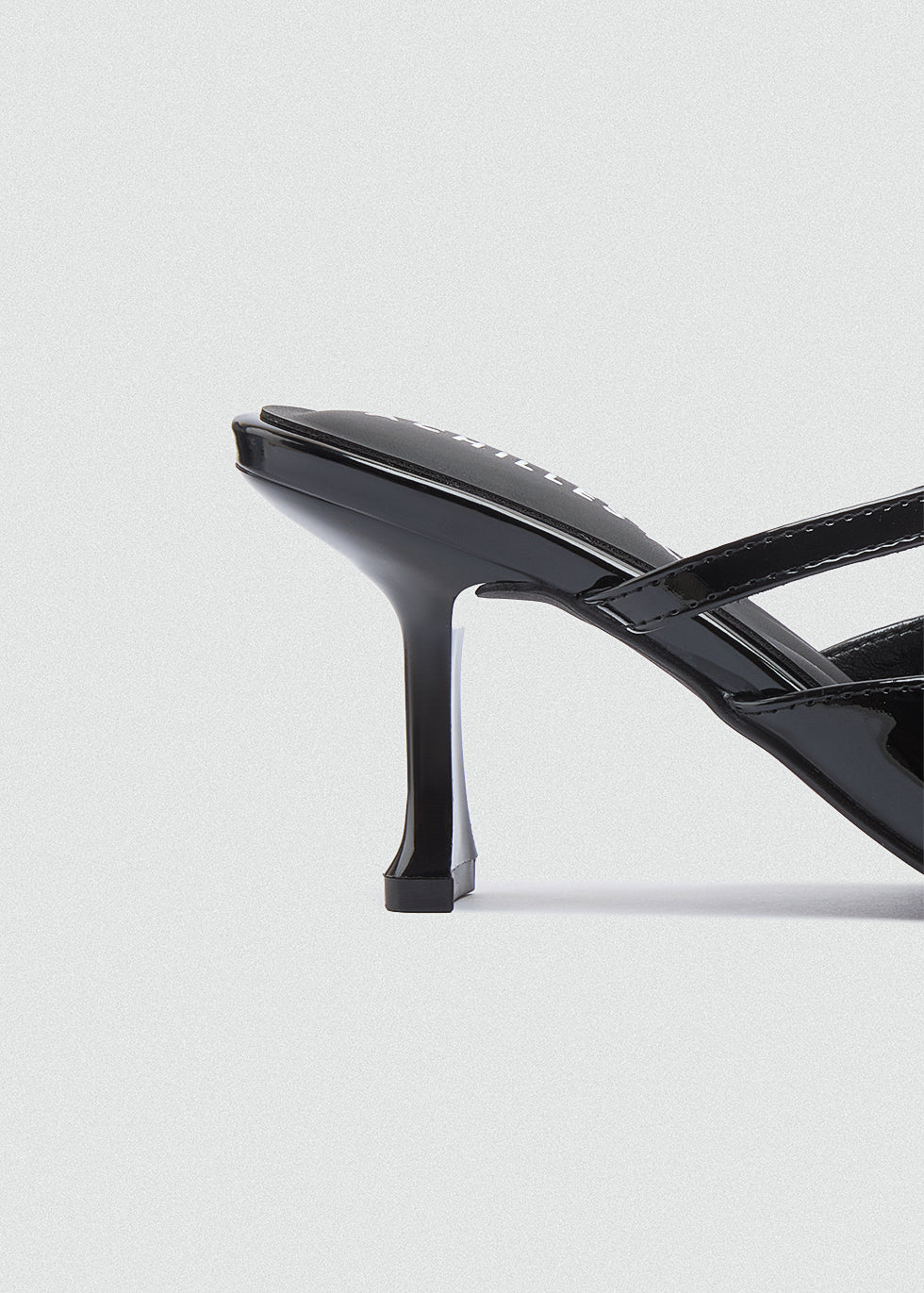 Strappy Bow Kitten Heel Mules - Black