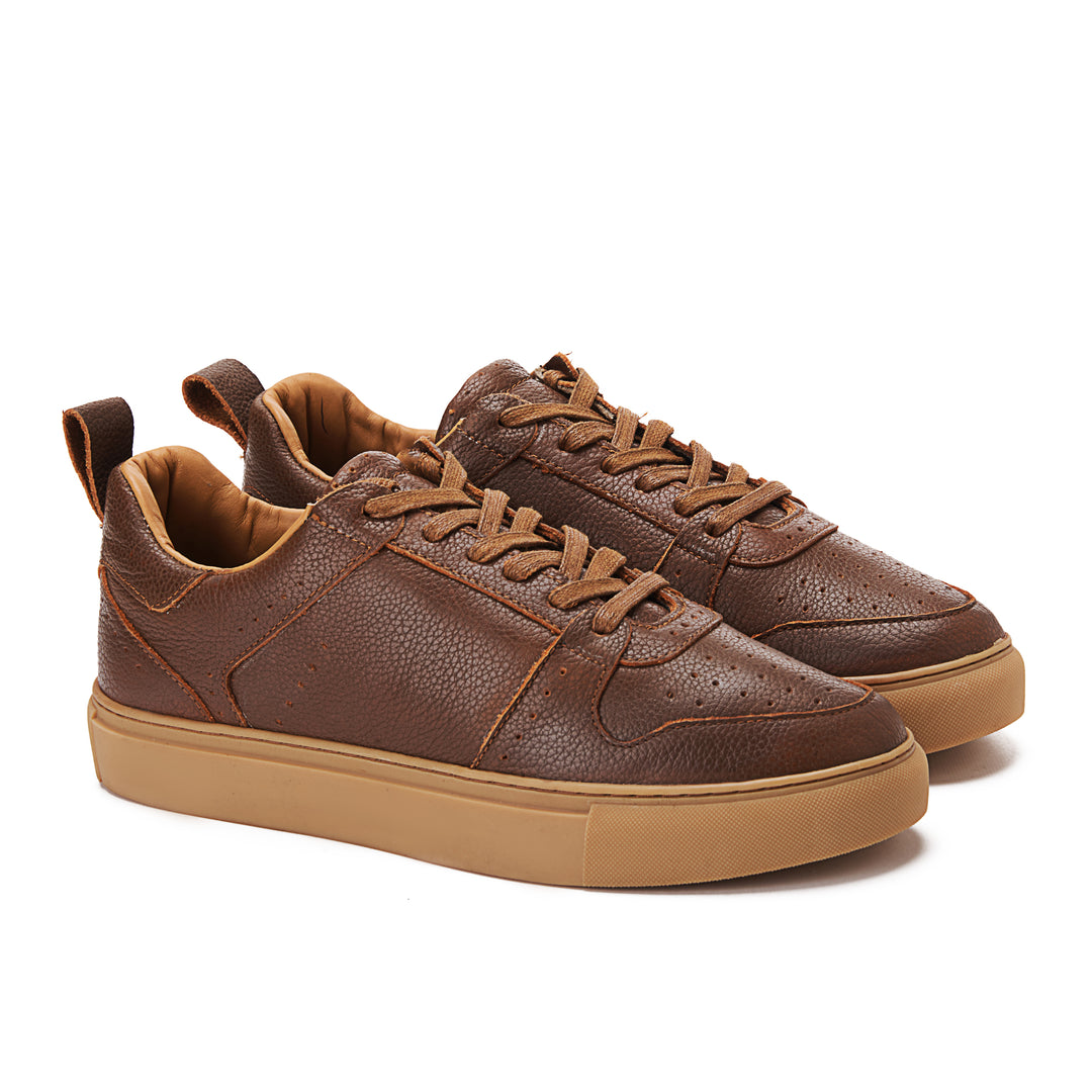 Achilles Laces Flat Sneakers - Brown