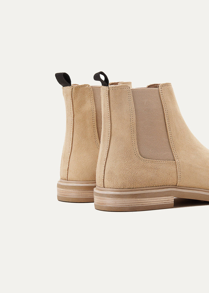 Signature Premium Suede Chelsea Boots | Beige