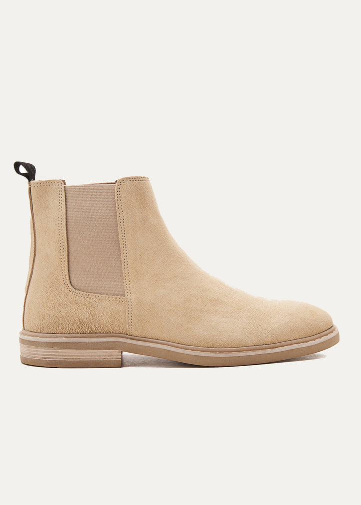 Signature Premium Suede Chelsea Boots | Beige