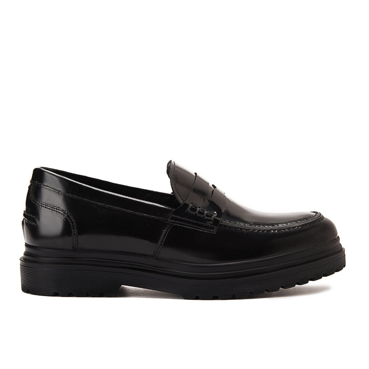 Achilles Chunky Penny Loafers - Verne Black