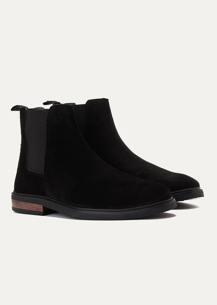 Signature Premium Suede Chelsea Boots | Black