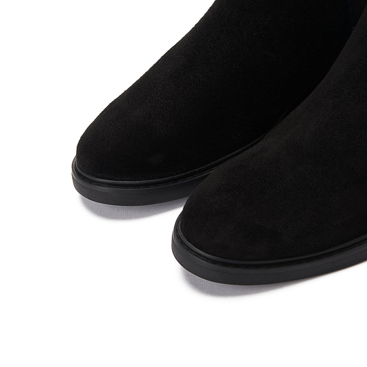 Achilles Signature Premium Suede Chelsea Boots - Black