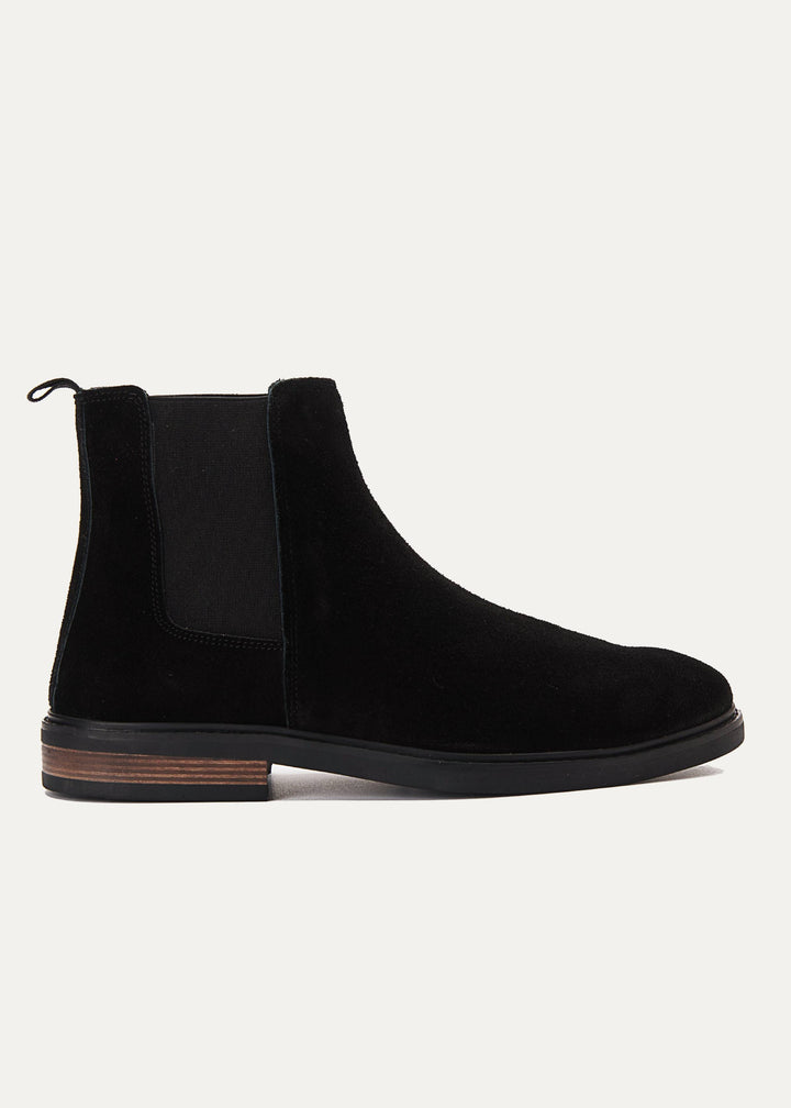 Signature Premium Suede Chelsea Boots | Black