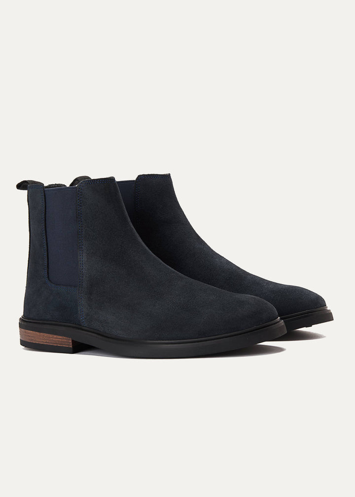 Achilles Signature Premium Suede Chelsea Boots - NavyBlue