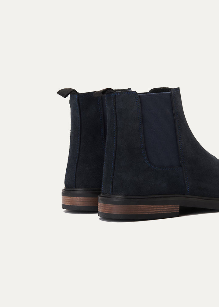 Signature Premium Suede Chelsea Boots | Navy Blue