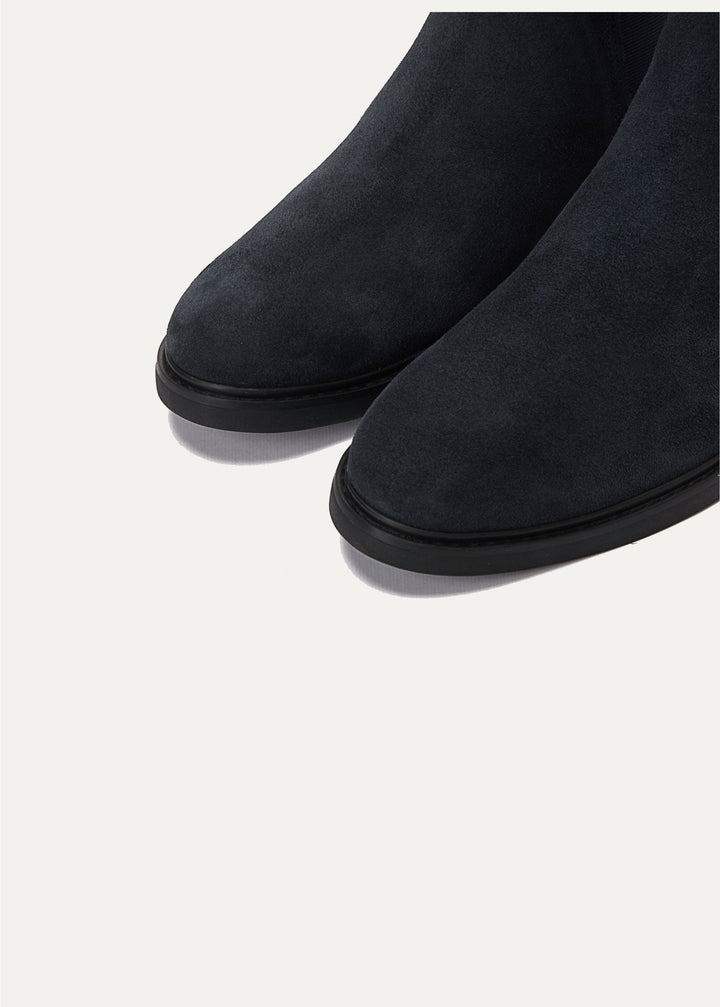 Signature Premium Suede Chelsea Boots | Navy Blue