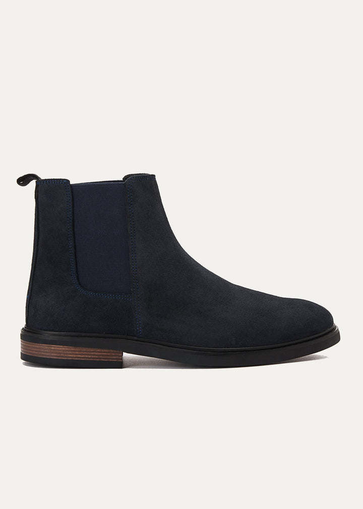 Achilles Signature Premium Suede Chelsea Boots - NavyBlue