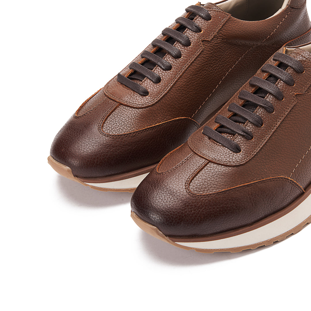 Achilles Pro - Genuine Leather Sneakers - Brown