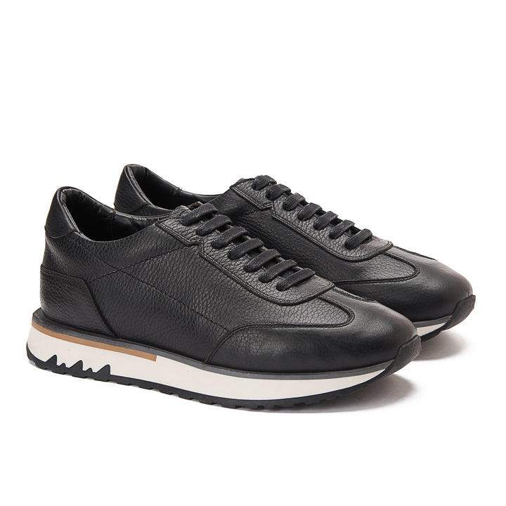 Pro Genuine Leather Sneakers | Black