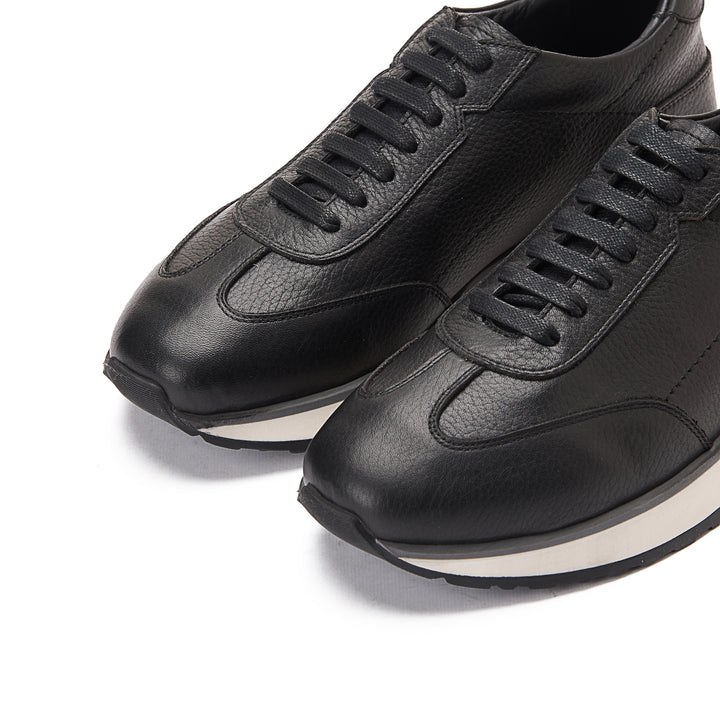 Pro Genuine Leather Sneakers | Black