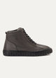 Plain Lace up Signature Half Boots | Gray