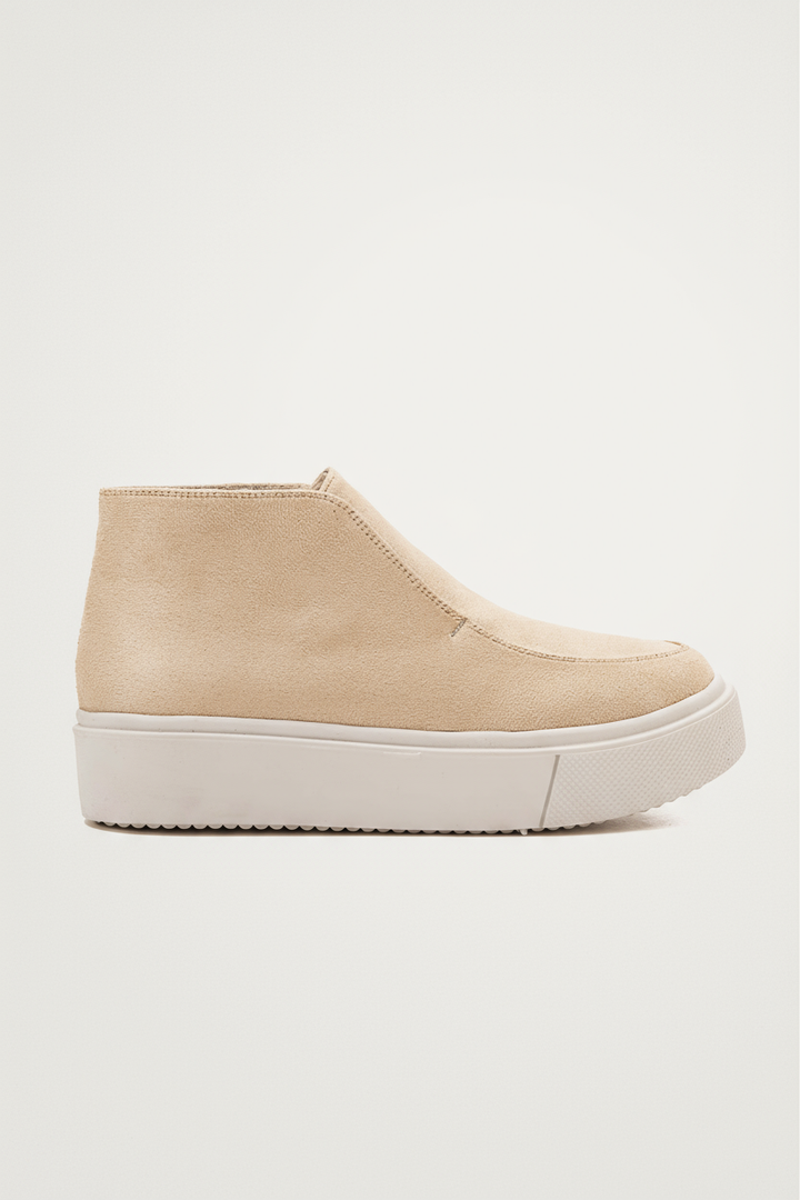 Women Quality Suede Ankle Sneakers | Beige