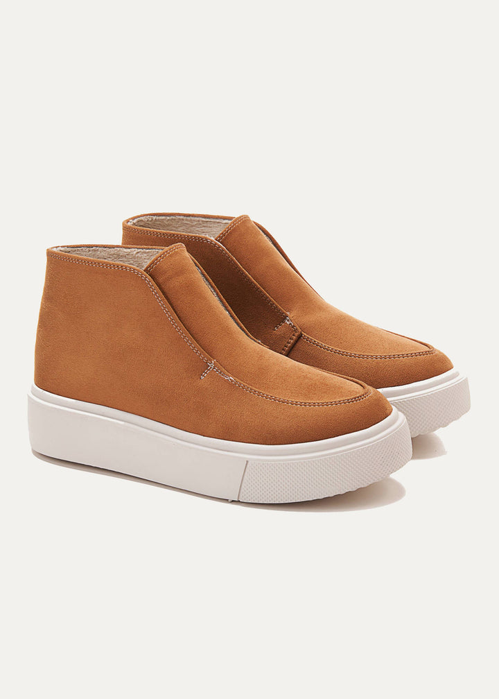Women Quality Suede Ankle Sneakers - Havana