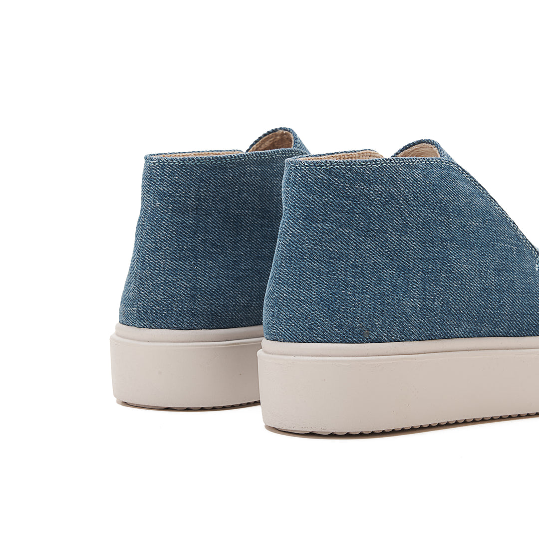 Womens Quality Suede Ankle Sneakers - Blue