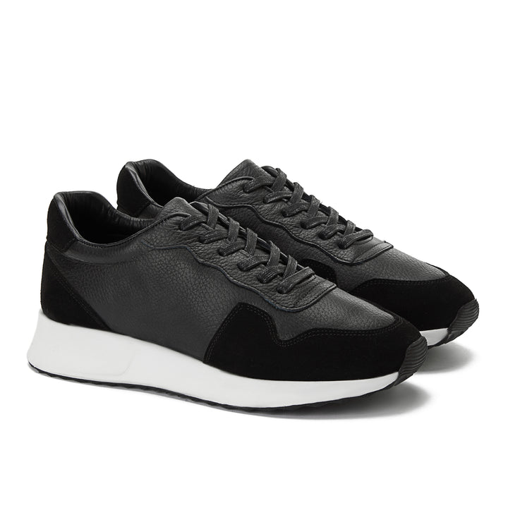 Achilles Pro Suede X Leather Eva Sole Sneakers - Black