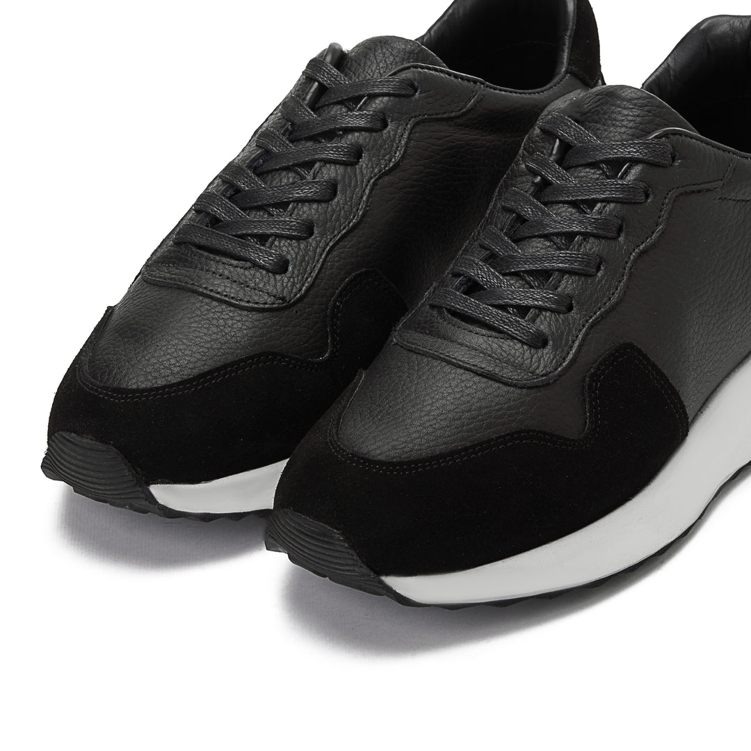 Achilles Pro Suede X Leather Eva Sole Sneakers - Black