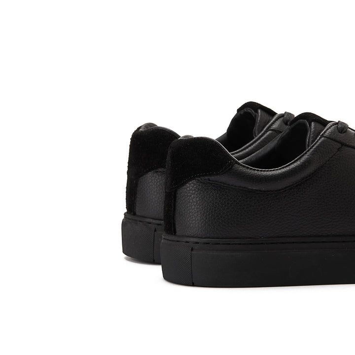 Achilles Neat Suede X Leather Sneakers - Black
