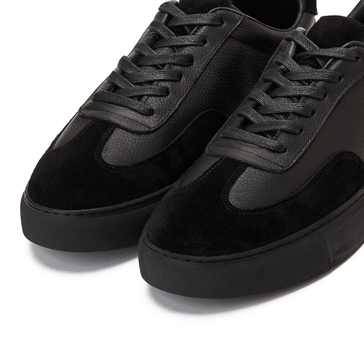Achilles Neat Suede X Leather Sneakers - Black