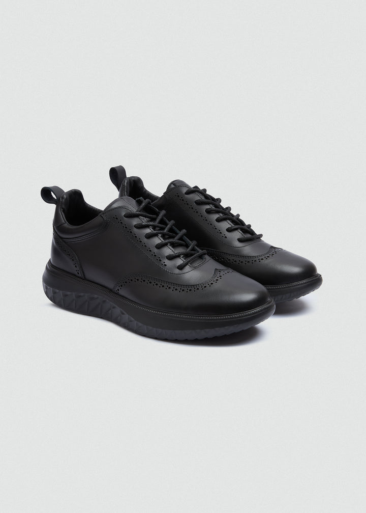 Wingtip Brogue Sneaker - Black
