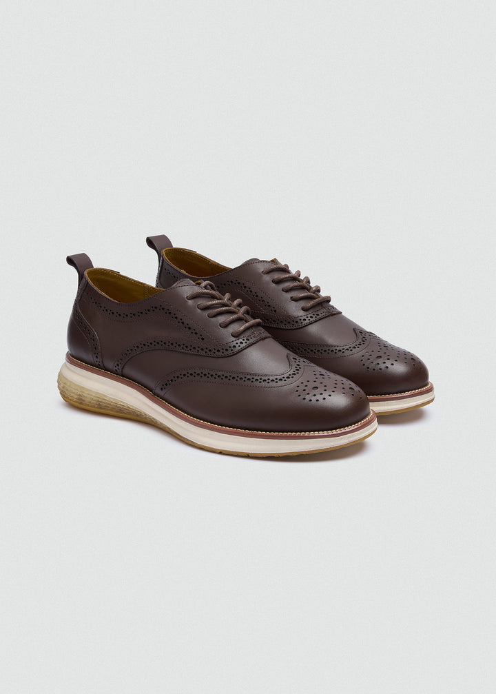 Wingtip Brogue Lace-Up - Brown