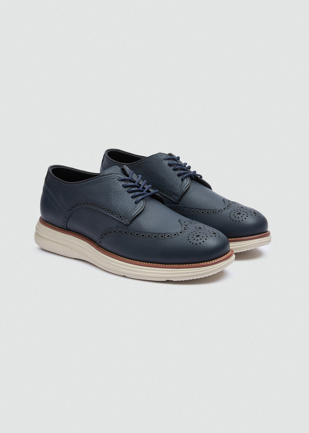 Wingtip Brogue Derby - Textured Navy