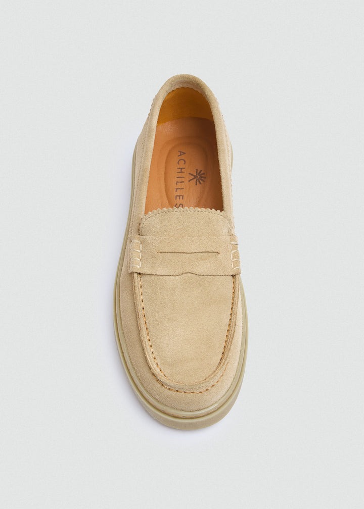 Espadrille Penny Loafer - Suede Beige