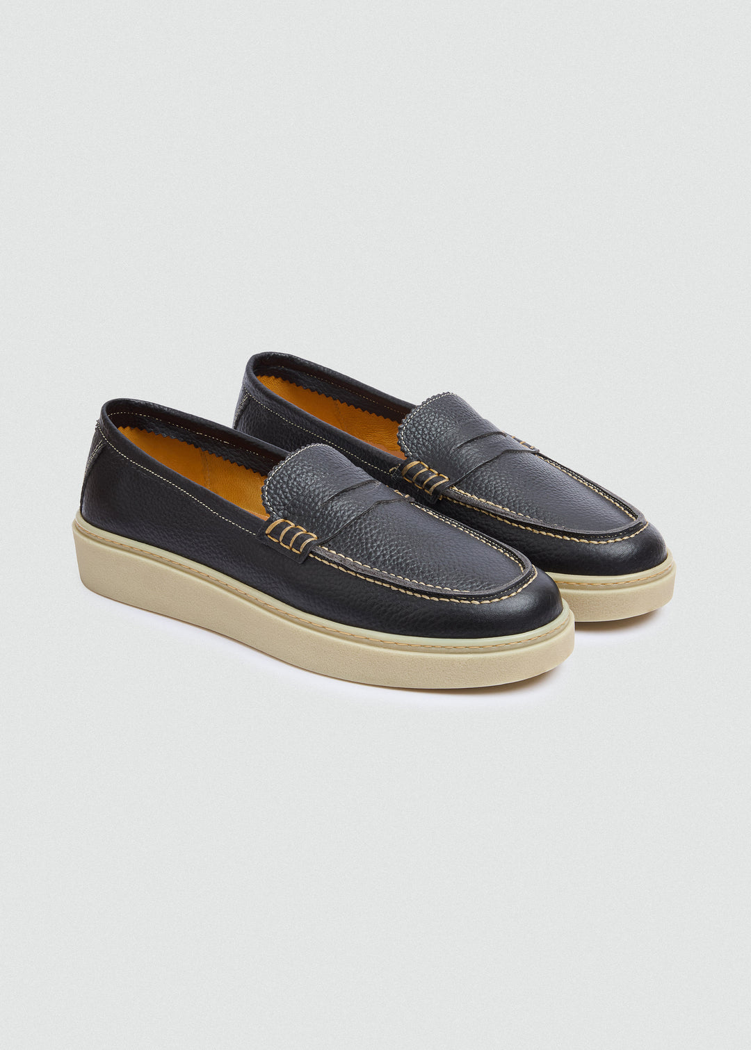 Espadrille Penny Loafer - Textured Black