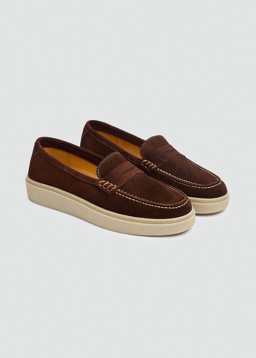 Espadrille Penny Loafer - Suede Brown