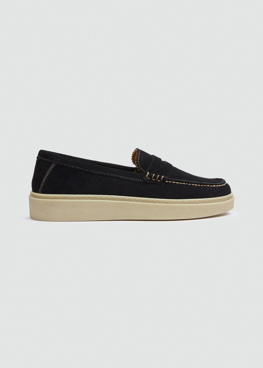 Espadrille Penny Loafer - Suede Navy Blue