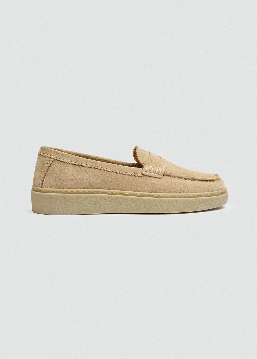 Espadrille Penny Loafer - Suede Beige
