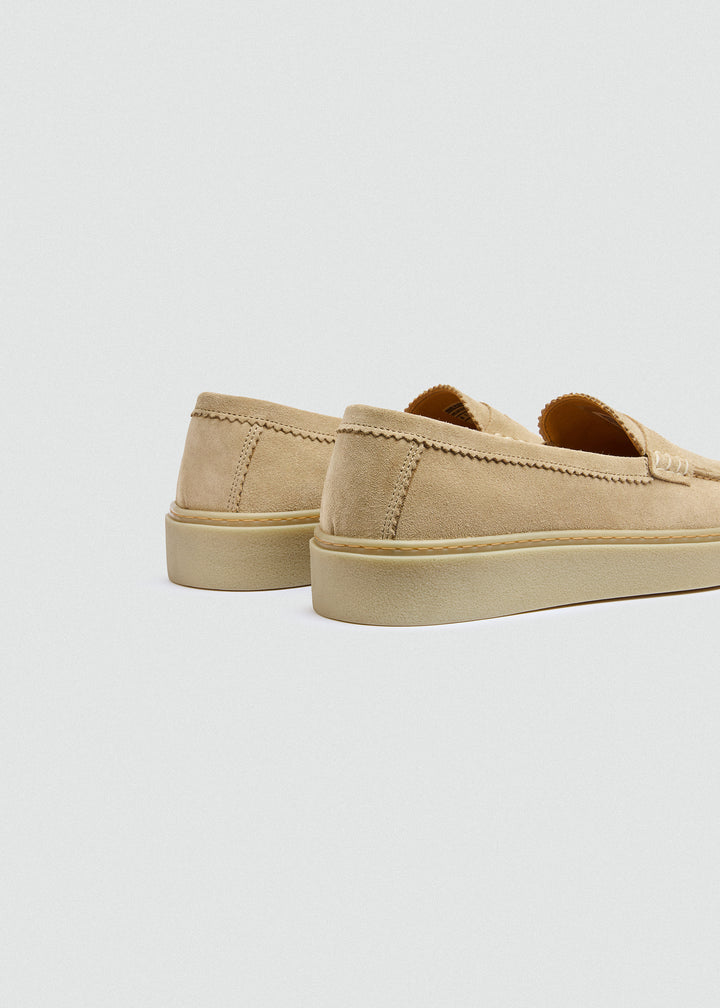 Espadrille Penny Loafer - Suede Beige