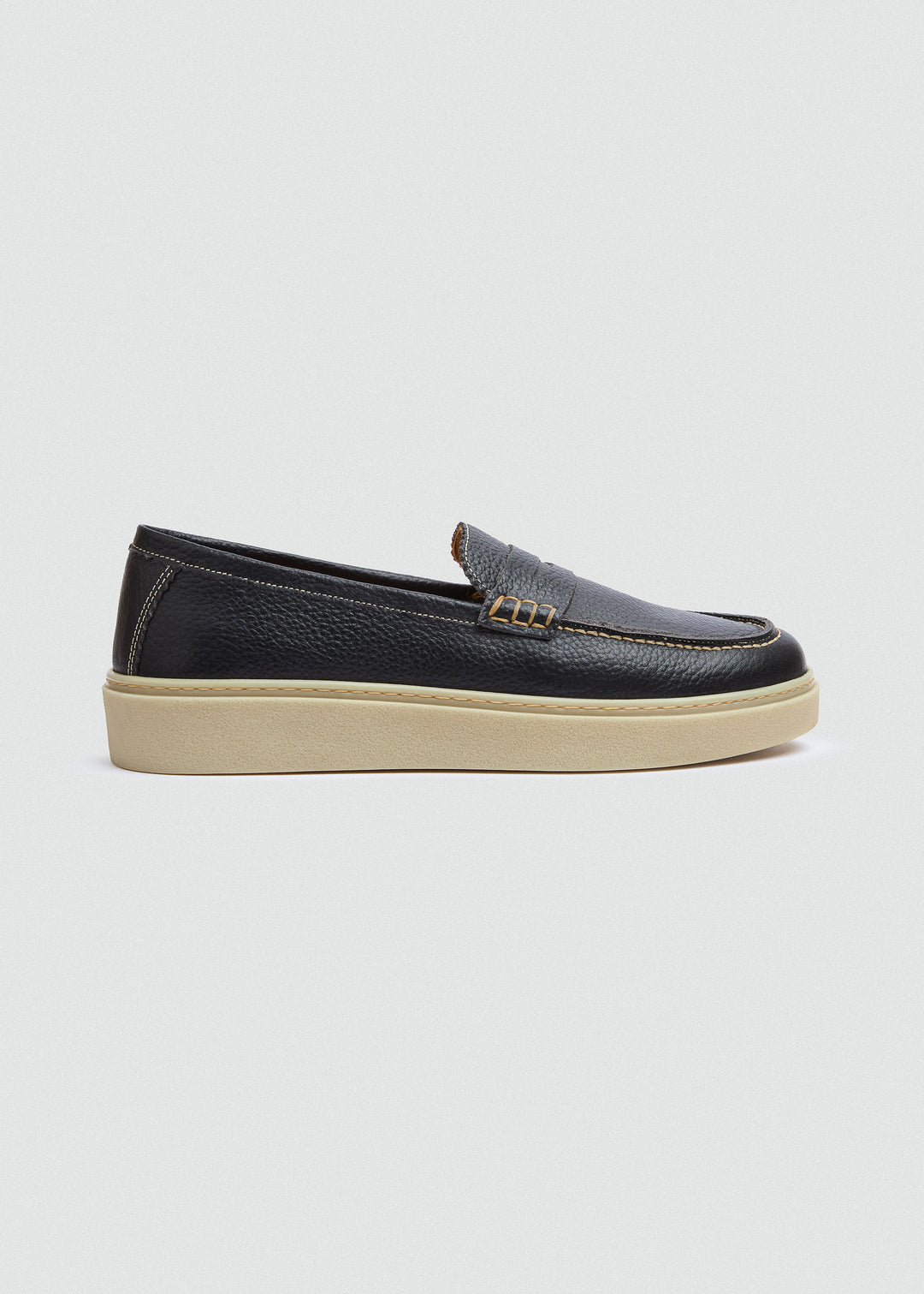 Espadrille Penny Loafer - Textured Black