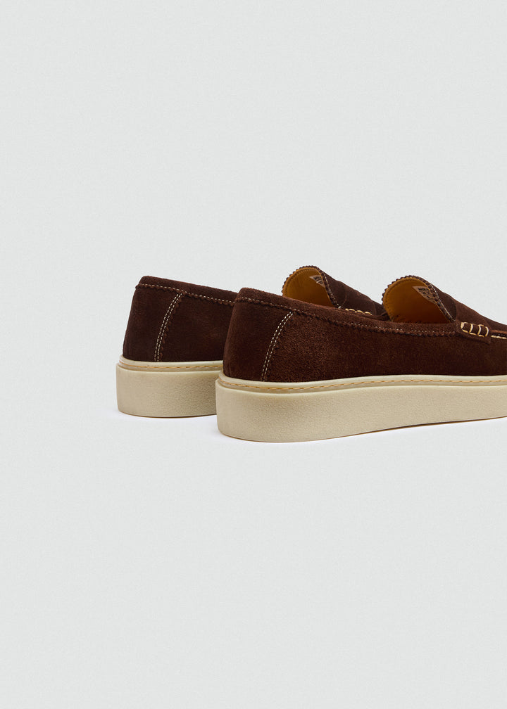 Espadrille Penny Loafer - Suede Brown