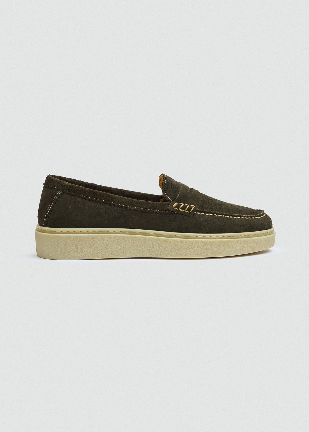 Espadrille Penny Loafer - Suede Olive