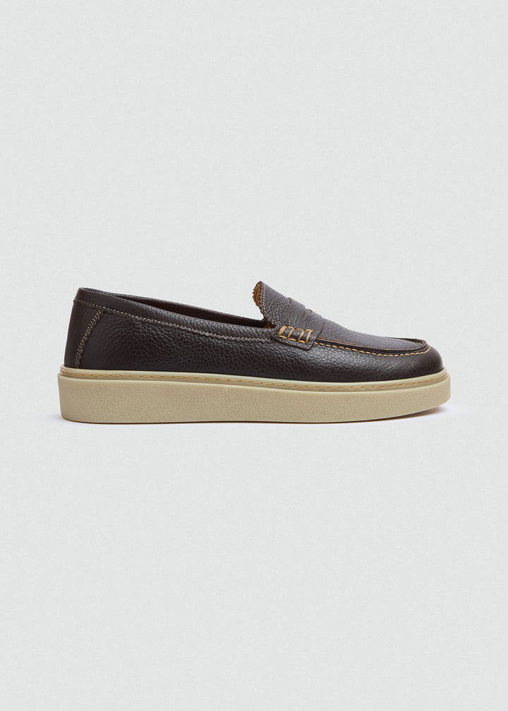 Espadrille Penny Loafer - Textured Brown