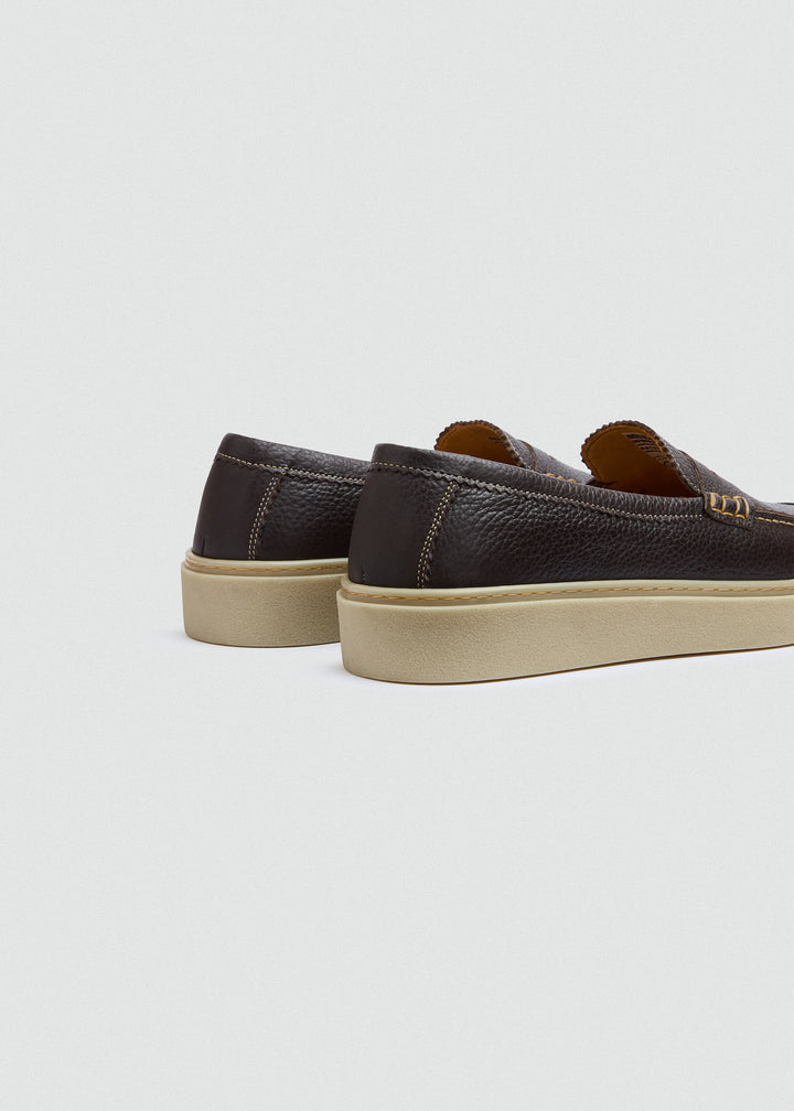 Espadrille Penny Loafer - Textured Brown