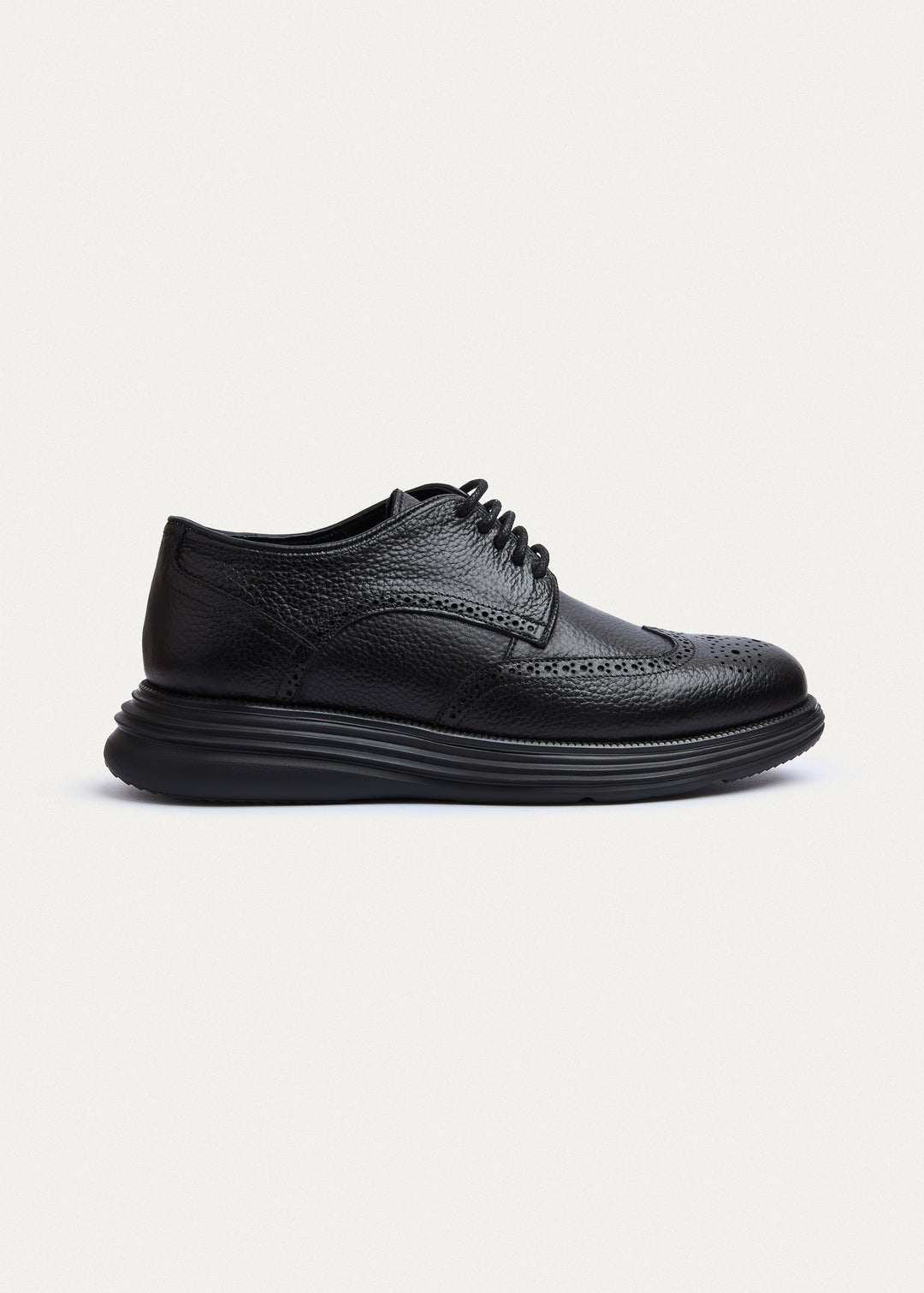 Wingtip Brogue Derby - Textured Black