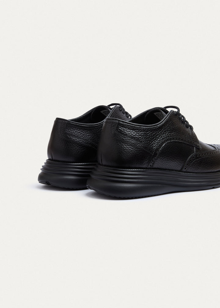 Wingtip Brogue Derby - Textured Black