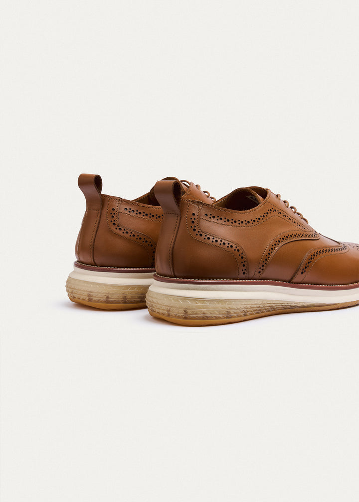 Wingtip Brogue Lace-Up - Tan