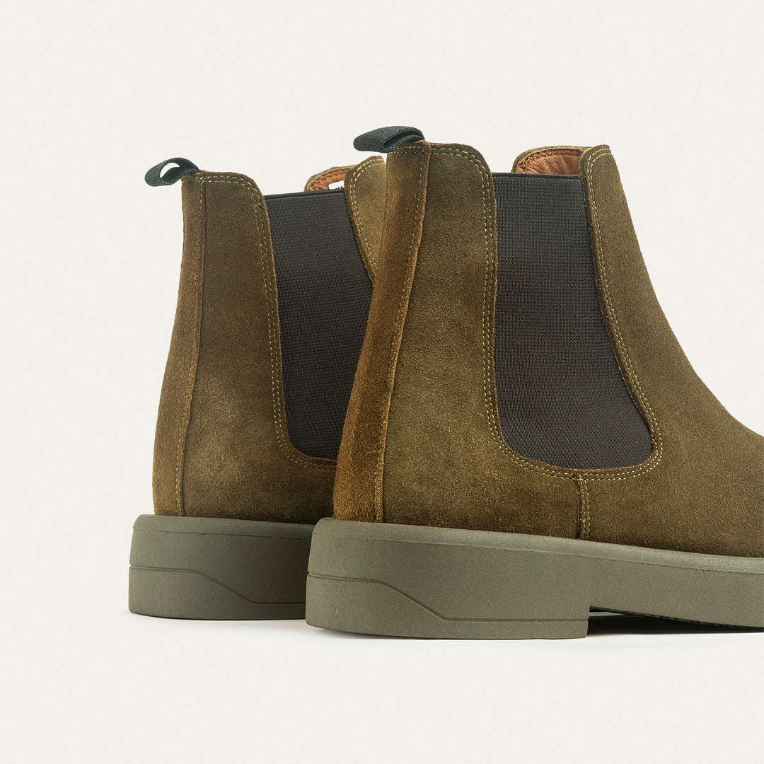 Rustic Luxe Chelsea Boots- Olive