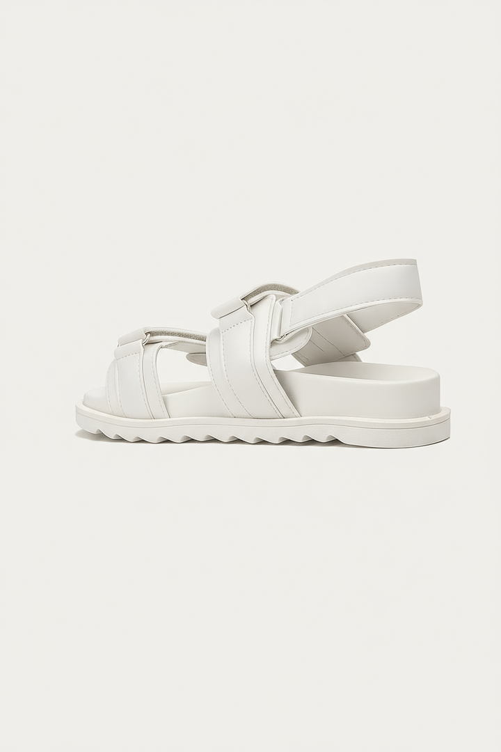 Nova Velcro Sandal | White