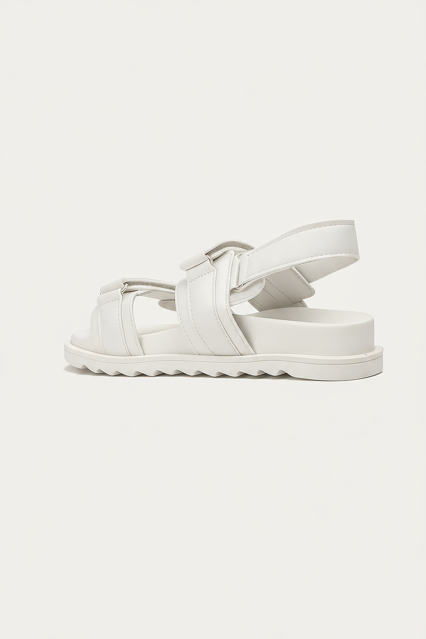 Achilles | Nova Velcro Sandal - White