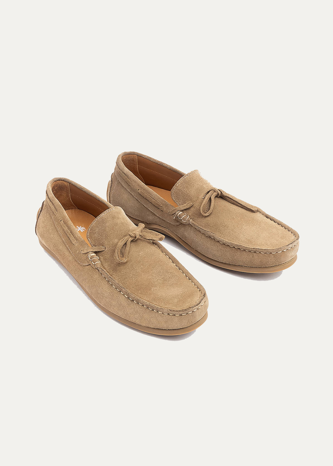 Harbor Classic Men’s Leather Boat Shoes | Suede Beige